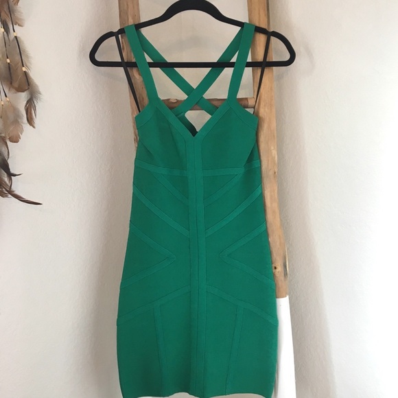 bebe Dresses & Skirts - Green Bebe Bodycon Dress